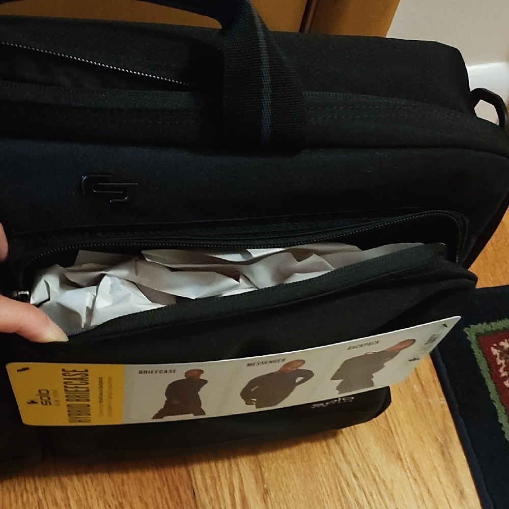 Black Hybrid Briefcase - Picture 5 of 7